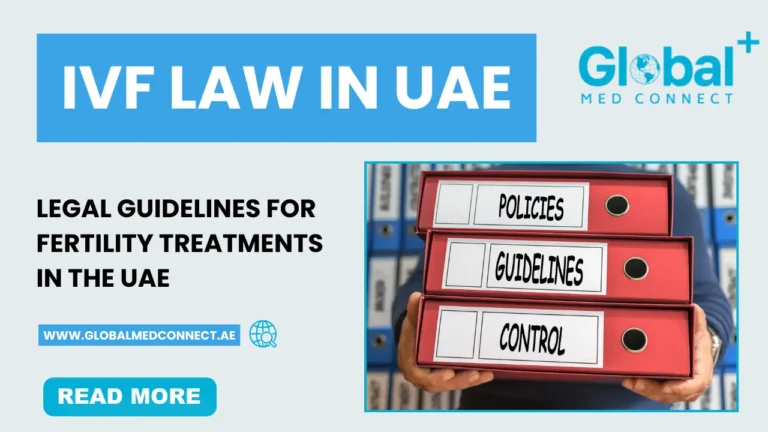 A person holding red binders labeled Policies, Guidelines, and Control, representing the legal framework for IVF treatments in the UAE.