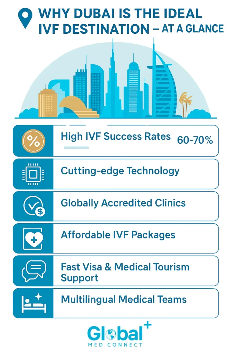 Key reasons why Dubai is the best IVF destination including high success rates, advanced technology, and affordable packages