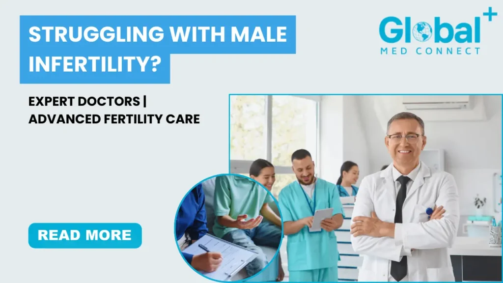 Male infertility doctor Dubai consultation with fertility specialist explaining male fertility treatment and diagnosis options
